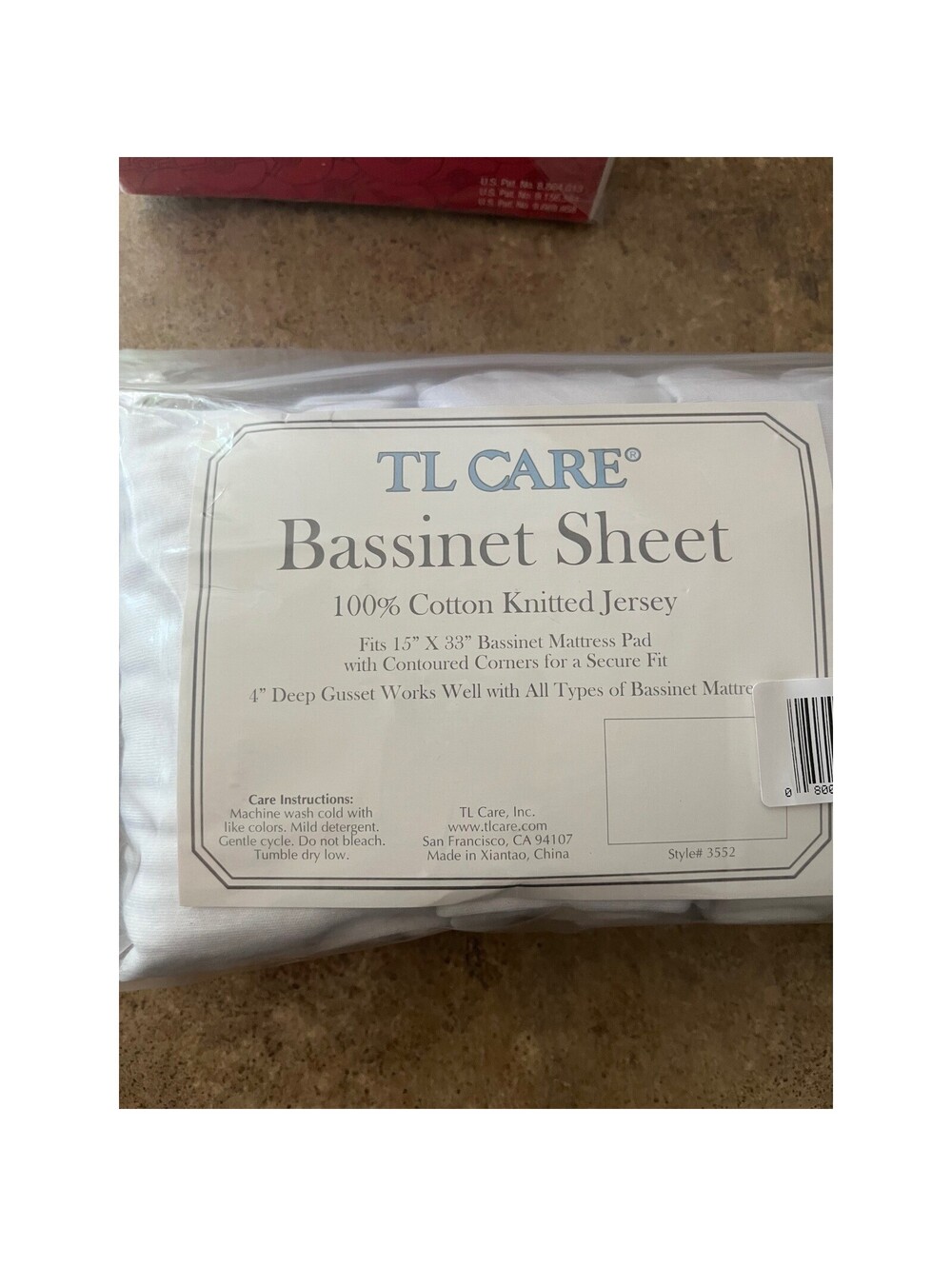 Lot of 3 White Bassinet Sheets 100% Cotton Knitted Jersey